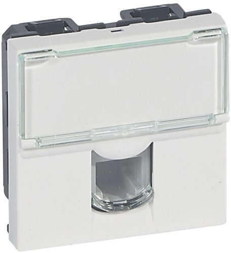 Розетка телефонная Legrand Mosaic для кабель-канала Metra RJ11 1-м. 2 мод. белый картинка